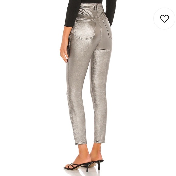Free People Phoenix Coated Skinny Jeans Silver - Picture 6 of 9